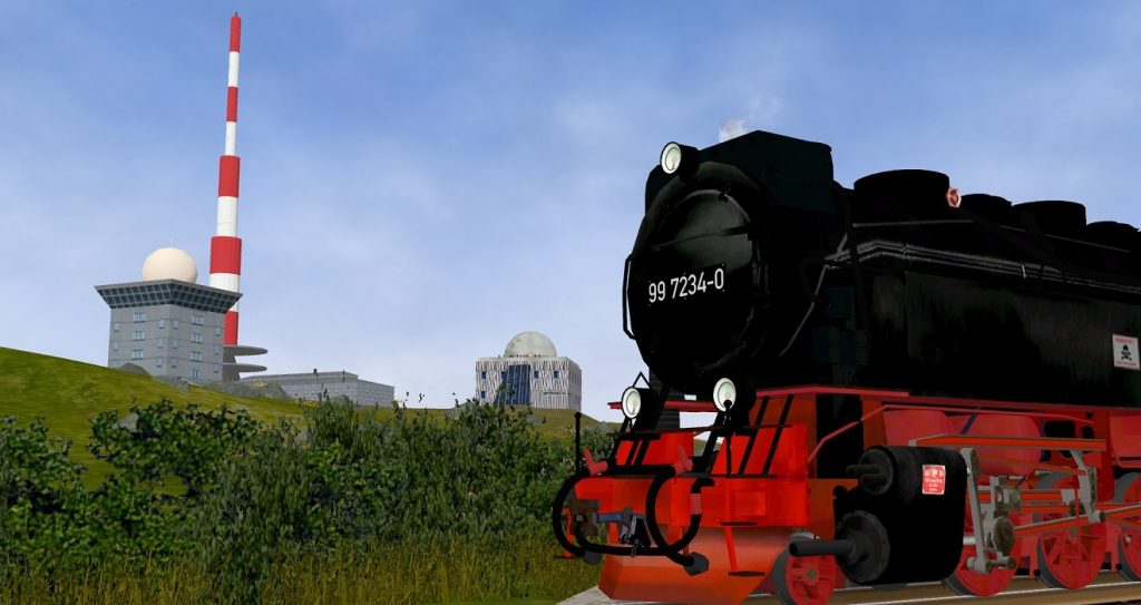 Blick zum Gipfel des Brockens im HSB Simulator