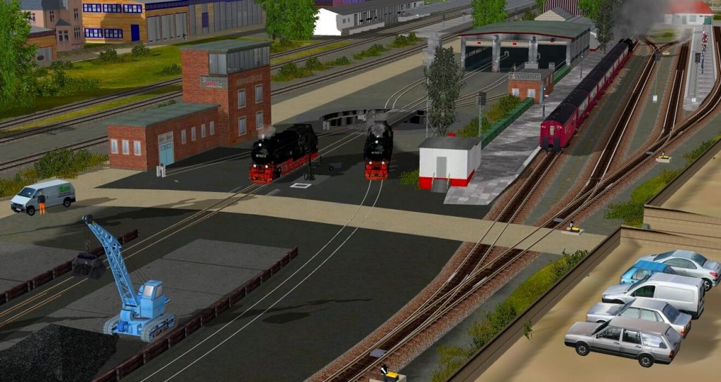 Bahnanlagen Wernigerode im HSB Simulator